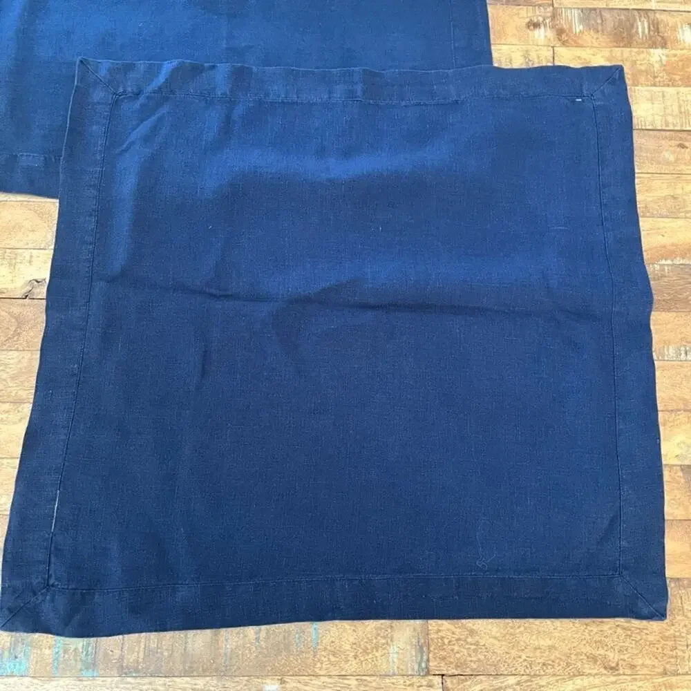 Napkin Set of 6 22in x 22in Navy Blue 100% Linen